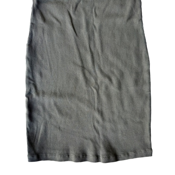 Olive Rib-Knit Dress - Picture 7 of 9